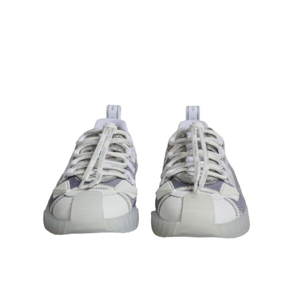 Dolce & Gabbana White Silver Low Top NS1 Sneakers Men's Shoes